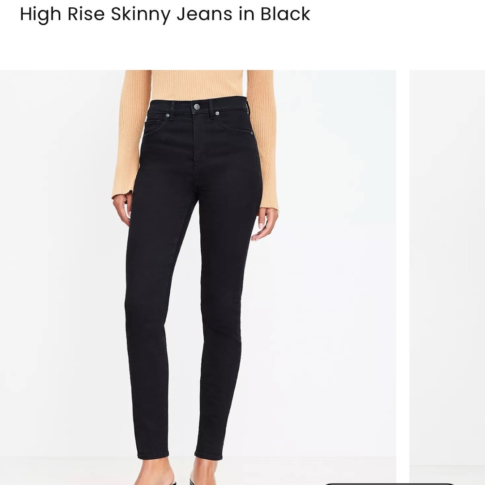 LOFT The Skinny Black Jeans